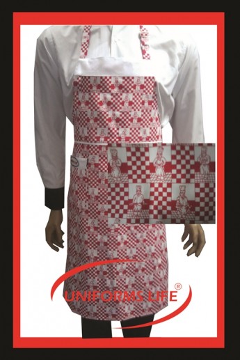 Aşçı Desenli Askılı Önlük